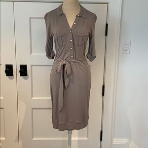 Brown midi dress